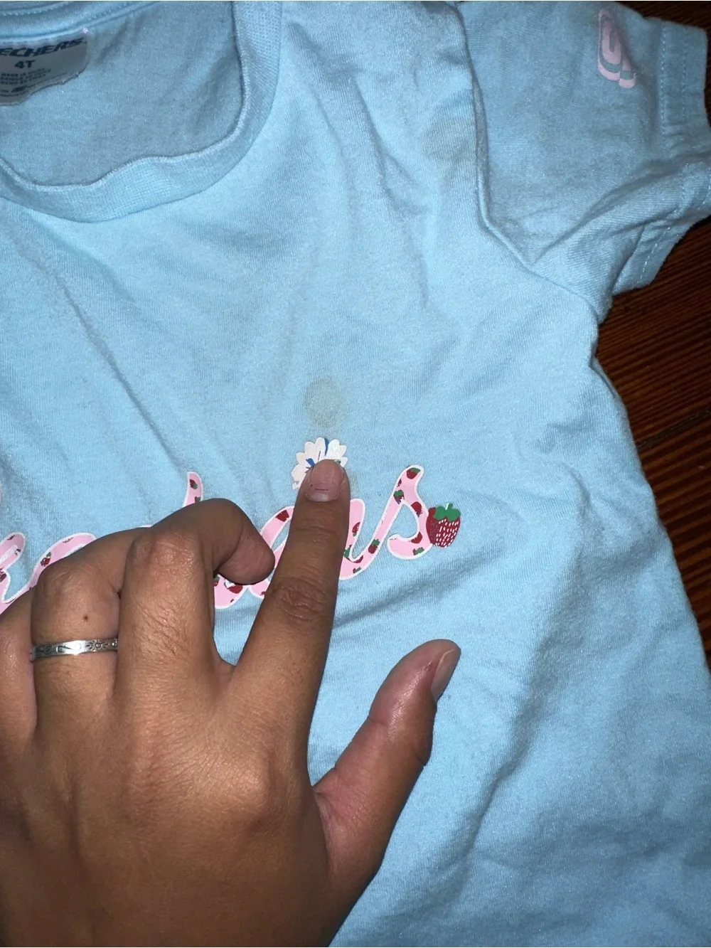 Skechers Light Blue Tee & Pink Ruffle Skort Set